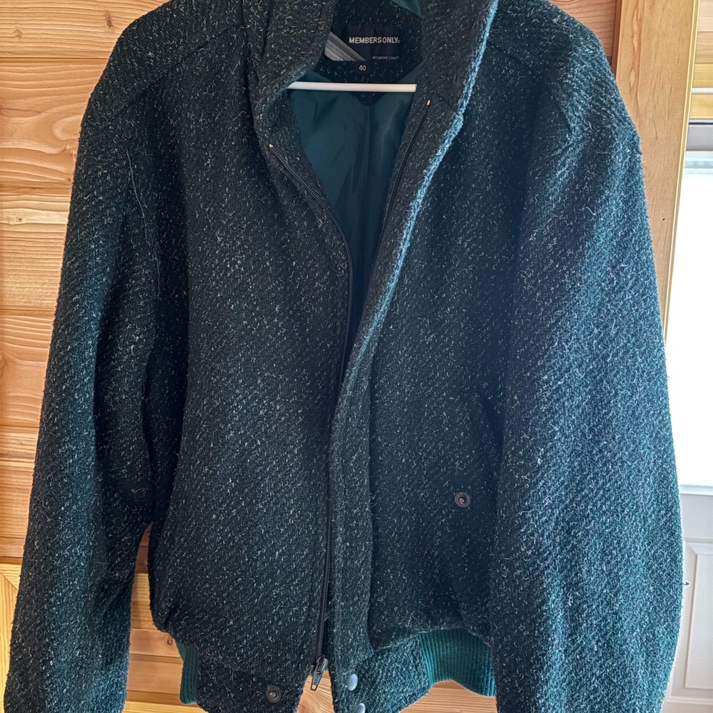 Members Only Dark Green Bomber Jacket